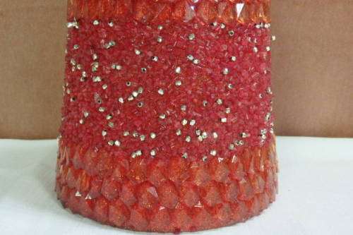 THREE AWESOME TALL "BEADED" CONE SHAPED XMAS TREES - IDEAL FOR THE FESTIVE SEASON bid/xmas tree