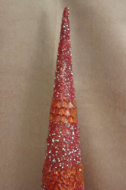 THREE AWESOME TALL "BEADED" CONE SHAPED XMAS TREES - IDEAL FOR THE FESTIVE SEASON bid/xmas tree