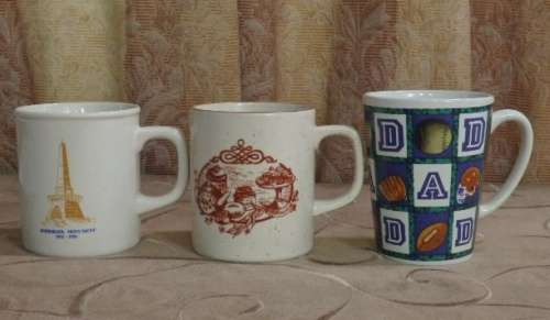 A LOVELY COLLECTION OF SEVEN ASSORTED COFFEE MUGS! STUNNING TO MIX AND MATCH!!