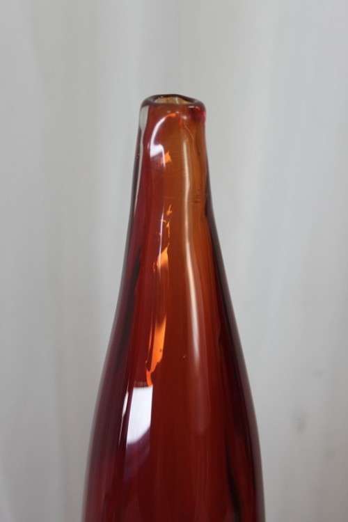 AN INCREDIBLE TALL SIGNED HAND-BLOWN GLASS "CONTEMPORARY ART GLASS" VASE