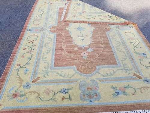 A SUPERB LARGE (3m x 2.1m) MOROCCAN "BERBER" RUG WITH STUNNING COLOURS IN AWESOME CONDITION