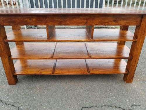 AN EXQUISITE LARGE NATURAL PINE SIDE SERVER/ BUFFET, PERFECT FOR THE PATIO OR LAPA!!!