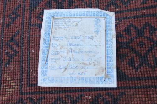 A SUPERB VINTAGE PERSIAN "AFGHAN" CARPET (3.4m x 2.4m) WITH A TRADITIONAL BOKHARA PATTERN & COLOURS