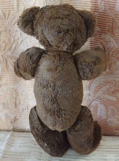 A RARE ANTIQUE "FULLY JOINTED" CINNAMON TEDDY BEAR IN ITS ORIGINAL BOX = WOW!!!!
