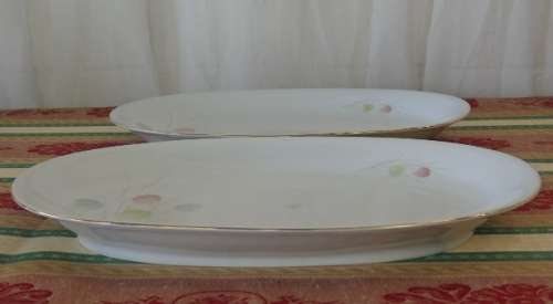 2x INCREDIBLE GERMAN MADE ''KPM" PORCELAIN MEAT/ FOOD PLATTERS IN AMAZING CONDION bid/platter