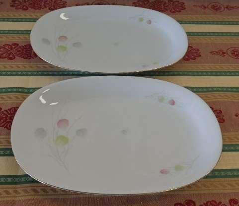 2x INCREDIBLE GERMAN MADE ''KPM" PORCELAIN MEAT/ FOOD PLATTERS IN AMAZING CONDION bid/platter