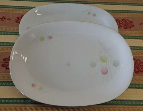 2x INCREDIBLE GERMAN MADE ''KPM" PORCELAIN MEAT/ FOOD PLATTERS IN AMAZING CONDION bid/platter