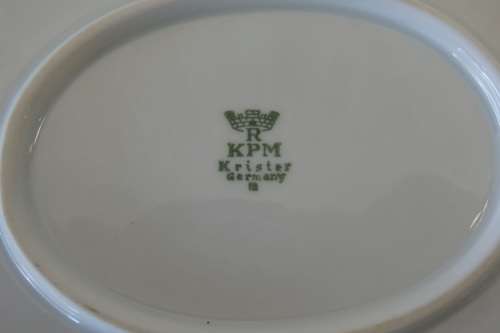 2x INCREDIBLE GERMAN MADE ''KPM" PORCELAIN MEAT/ FOOD PLATTERS IN AMAZING CONDION bid/platter