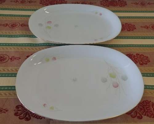 TWO GORGEOUS ''KPM" OF KRISTLER, GERMANY PORCELAIN MEAT/ FOOD PLATTERS bid/platter