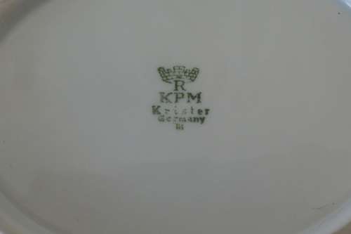 TWO GORGEOUS ''KPM" OF KRISTLER, GERMANY PORCELAIN MEAT/ FOOD PLATTERS bid/platter