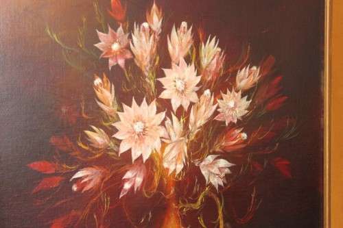 A SUPERBLY PAINTED ORIGINAL SIGNED AND FRAMED "H. DIEHL" STILL LIFE OIL ON BOARD PAINTING