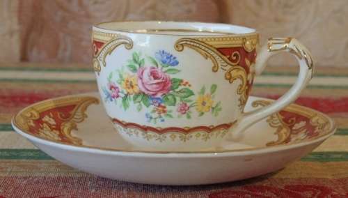 SIX EXQUISITE VINTAGE (c1950's) ASSORTED PORCELAIN DEMITASSE COFFEE CUP DUO'S bid/duo