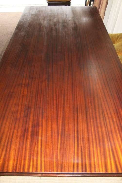 A SUPERB VINTAGE SOLID IMBUIA LARGE 2.1m 8-SEATER DINING TABLE WITH SPECTACULAR TURNED LEG DETAILING