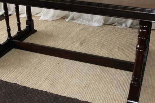 A SUPERB VINTAGE SOLID IMBUIA LARGE 2.1m 8-SEATER DINING TABLE WITH SPECTACULAR TURNED LEG DETAILING