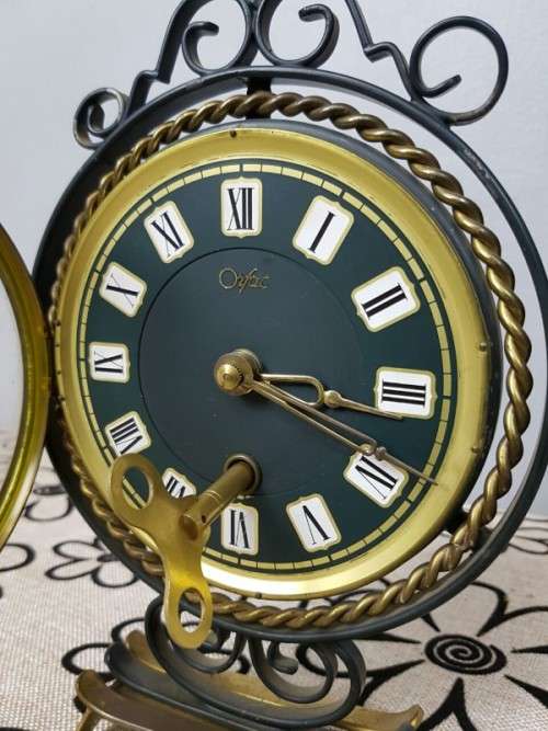 A SPECTACULAR & RARE ART DECO MID-CENTURY DUTCH "ORFAC" CLOCK COMPANY TABLE CLOCK - JUST SERVICED