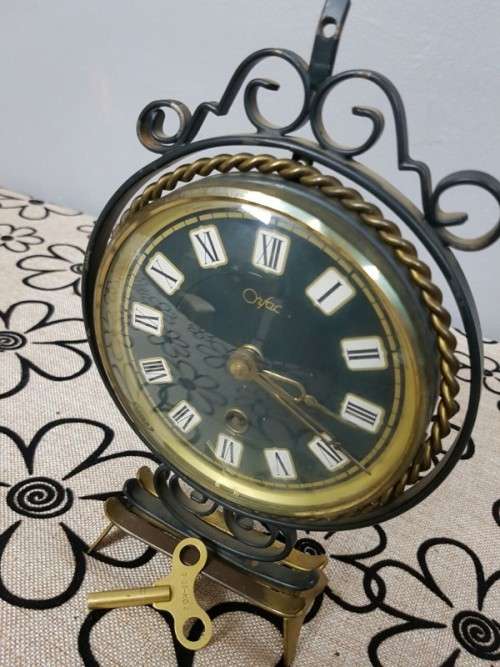 A SPECTACULAR & RARE ART DECO MID-CENTURY DUTCH "ORFAC" CLOCK COMPANY TABLE CLOCK - JUST SERVICED