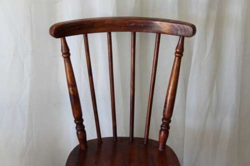 TWO AWESOME WOODEN OCCASIONAL CHAIRS WITH TURNED LEGS AND BACKREST SUPPORTS bid/chair