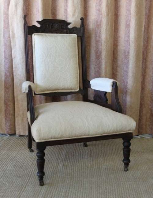 AN INCREDIBLE ANTIQUE (c1900's) HAND CARVED EDWARDIAN GRANDFATHER CHAIR IN REMARKABLE CONDITION