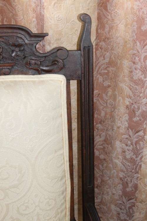 AN INCREDIBLE ANTIQUE (c1900's) HAND CARVED EDWARDIAN GRANDFATHER CHAIR IN REMARKABLE CONDITION