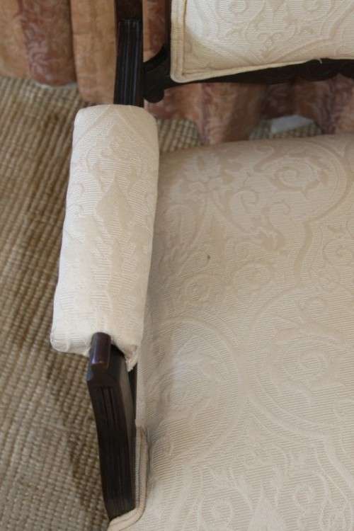 AN INCREDIBLE ANTIQUE (c1900's) HAND CARVED EDWARDIAN GRANDFATHER CHAIR IN REMARKABLE CONDITION