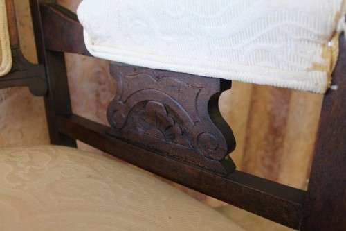AN INCREDIBLE ANTIQUE (c1900's) HAND CARVED EDWARDIAN GRANDFATHER CHAIR IN REMARKABLE CONDITION