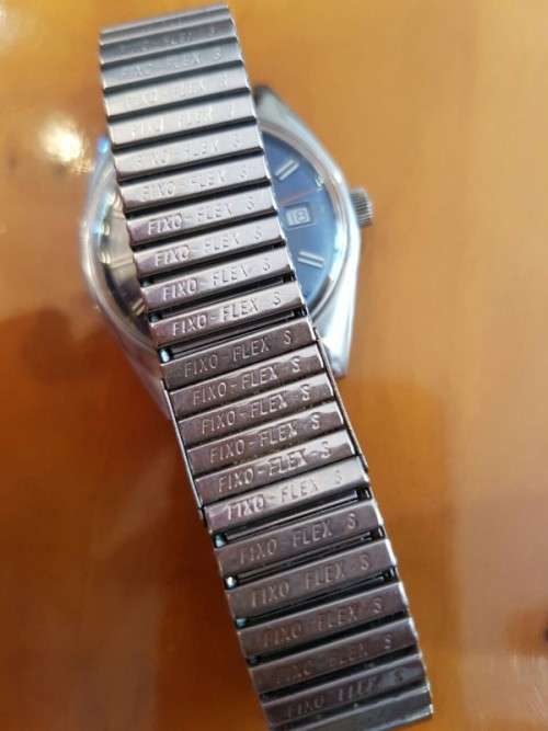 A SPECTACULAR, RARE VINTAGE OMEGA GENEVE AUTOMATIC "BLUE LIZARD" GENTS WRIST WATCH w/ A 558 MOVEMENT