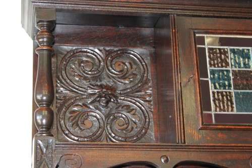 A magnificent antique Gothic Renaissance English Oak "Buffet-A-Deux Corpus" cabinet | RS17