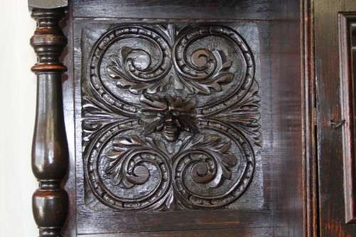 A magnificent antique Gothic Renaissance English Oak "Buffet-A-Deux Corpus" cabinet | RS17