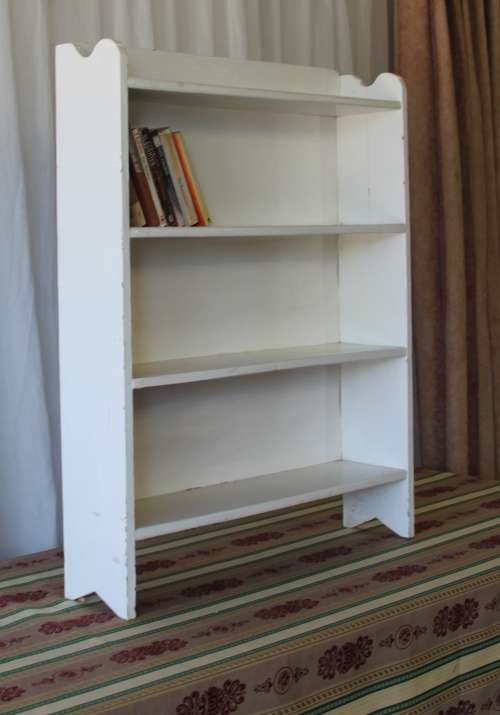 AN AWESOME VINTAGE PAINTED BOOK CASE - IDEAL FOR A STUDY OR KIDS BEDROOM