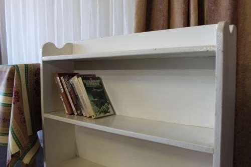 AN AWESOME VINTAGE PAINTED BOOK CASE - IDEAL FOR A STUDY OR KIDS BEDROOM