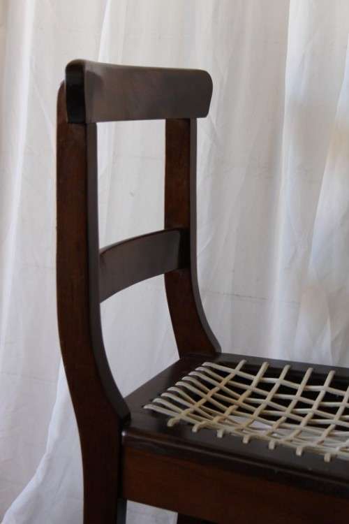 A STUNNING COLLECTION OF 6x SOLID IMBUIA "RIEMPIE" DINING CHAIRS IN FANTASTIC CONDITION bid/chair