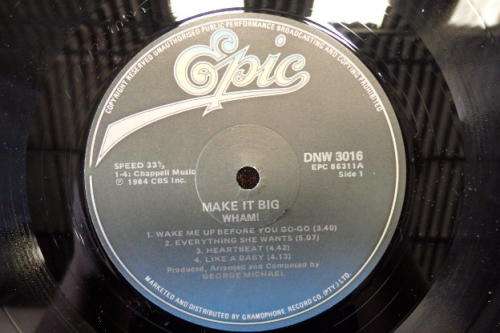 AN AMAZING WHAM! "MAKE IT BIG" (1984) VINYL IN OUTSTANDING CONDITION = PERFECT COLLECTORS LP!!!