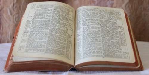 AN INCREDIBLE ANTIQUE (c1883) "OXFORD" HOLY BIBLE WITH LOADS OF CHARACTER AND CHARM