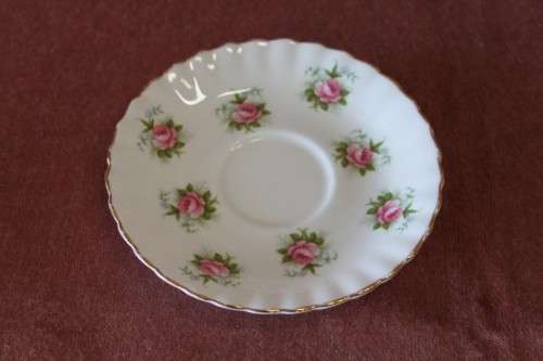 A BEAUTIFUL VINTAGE ROYAL ALBERT FINE BONE CHINA "FORGET-ME-NOT ROSE" CUP & SAUCER DUO - GORGEOUS!!