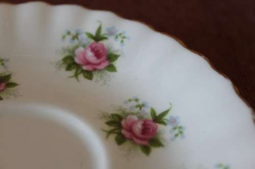 A BEAUTIFUL VINTAGE ROYAL ALBERT FINE BONE CHINA "FORGET-ME-NOT ROSE" CUP & SAUCER DUO - GORGEOUS!!