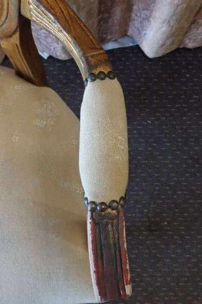 A FABULOUS LOUIS XVI OVAL BACK REVIVAL ARMCHAIR w/ INCREDIBLE CARVED DETAIL IN AMAZING CONDITION