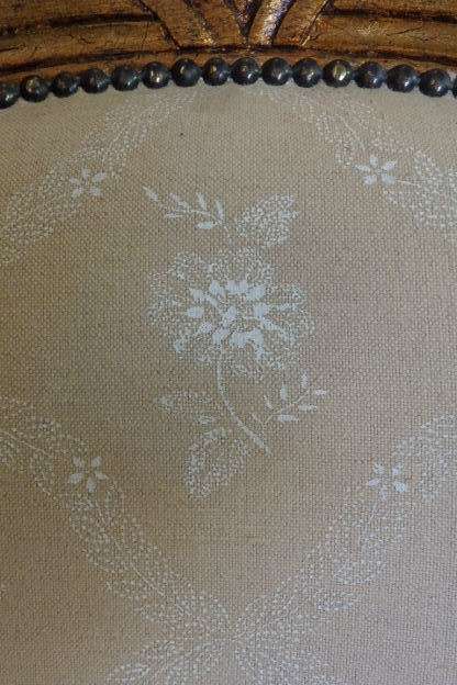 A FABULOUS LOUIS XVI OVAL BACK REVIVAL ARMCHAIR w/ INCREDIBLE CARVED DETAIL IN AMAZING CONDITION