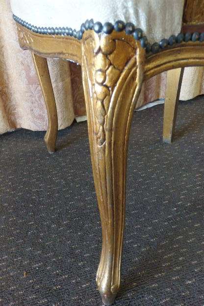 A FABULOUS LOUIS XVI OVAL BACK REVIVAL ARMCHAIR w/ INCREDIBLE CARVED DETAIL IN AMAZING CONDITION