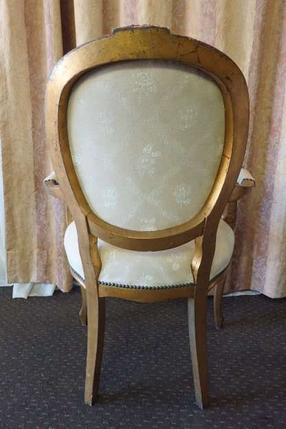 A FABULOUS LOUIS XVI OVAL BACK REVIVAL ARMCHAIR w/ INCREDIBLE CARVED DETAIL IN AMAZING CONDITION