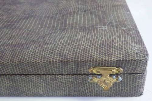 An incredible vintage Nickle silver (boxed) fish knife & fork set in amazing condition RS17