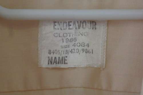 A SUPERB LONG SLEEVE BEIGE MILITARY SHIRT IN REMARKABLE CONDITION!!