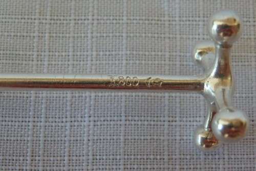 9x SPECTACULAR RARE ANTIQUE GERMAN KOCH & BERGFELD 800 SILVER JACK ENDED KNIFE RESTS! price/each