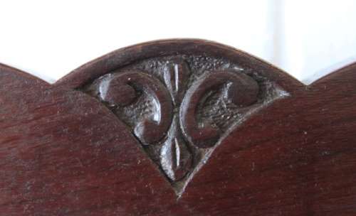 TWO AMAZING VINTAGE SOLID IMBUIA "WICKER BACK" BALL & CLAW OCCASIONAL CHAIRS  bid/chair