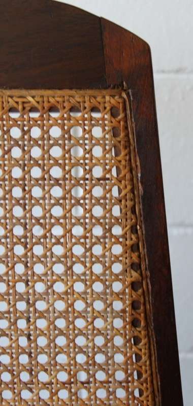 TWO AMAZING VINTAGE SOLID IMBUIA "WICKER BACK" BALL & CLAW OCCASIONAL CHAIRS  bid/chair