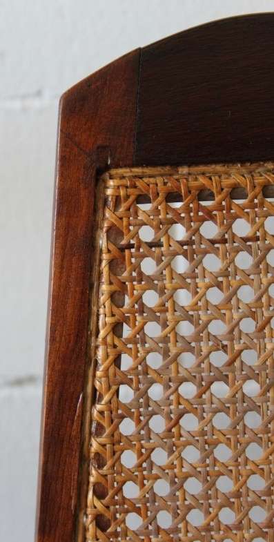 TWO AMAZING VINTAGE SOLID IMBUIA "WICKER BACK" BALL & CLAW OCCASIONAL CHAIRS  bid/chair