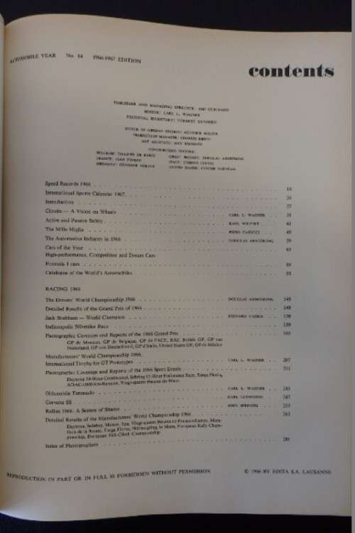 A superb & rare collectable ''Automobile Year 1966/67 edition (Annual Automobile Review)'' Issue #14