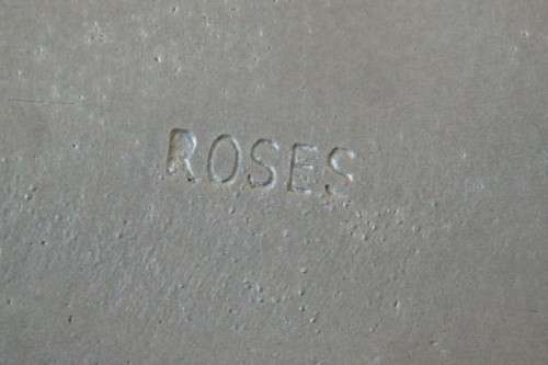 A beautiful signed hand-painted vintage 3D chalk-ware plaque of ''ROSES'' by W.H. Bossons RS17