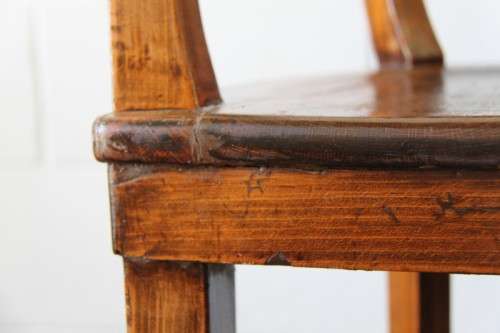 A gorgeous Edwardian antique oak fire house captain's chair with beautiful carved arm rests