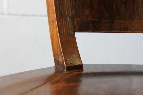 A gorgeous Edwardian antique oak fire house captain's chair with beautiful carved arm rests