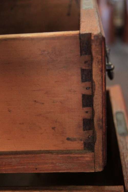 A magnificent large solid oak partners desk with loads of drawer space and ornate handles